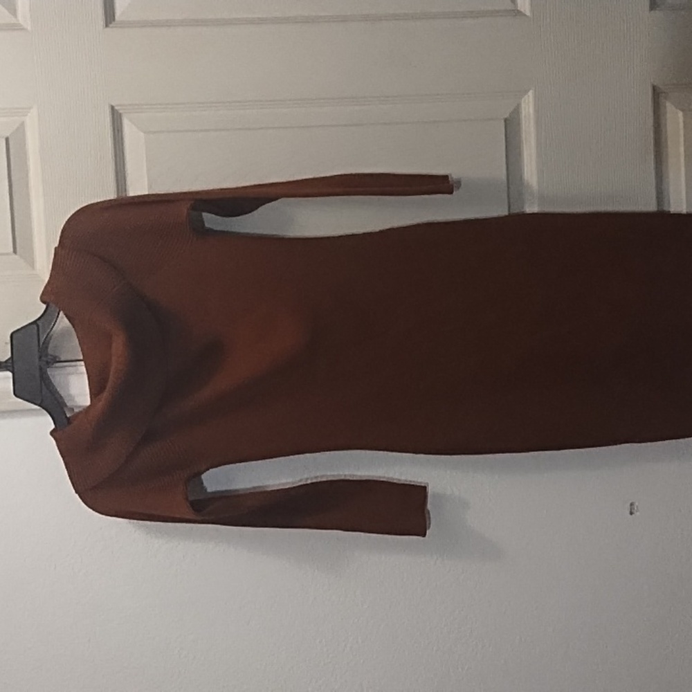 Charlotte Russe Warm Brown Knit Sweater - Picture 2 of 3